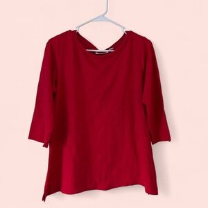Women’s Large Belle by Kim Gravel Red 3/4 Sleeve Blouse